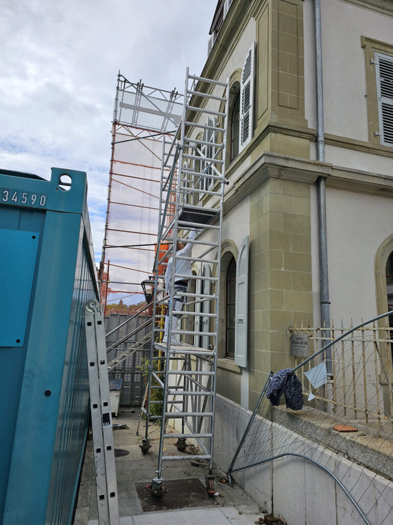 Pose de parement de façade